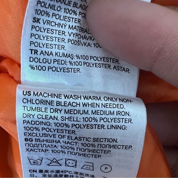 H&M Divided Dusky Green Long Sleeve Streetwear Bomber Jacket W/ Braces Size 12 - Picture 12 of 12